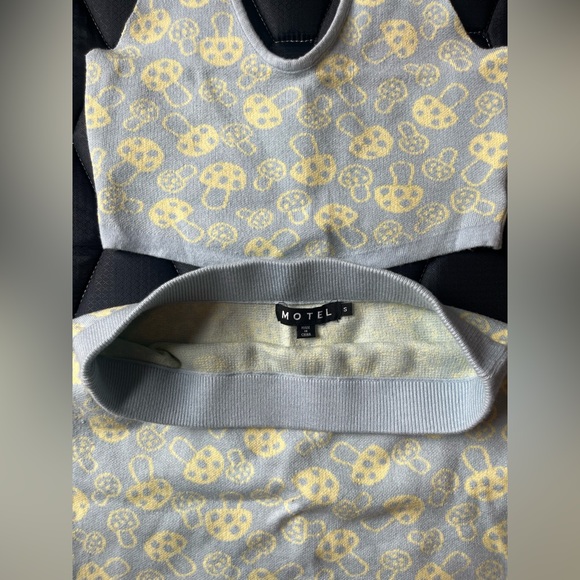 Motel Rocks Riani Baby shroom blue and yellow skirt and top set - Picture 6 of 6